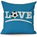Love Soccer Word Print Outdoor Pillow