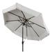 SAFAVIEH Outdoor Collection Milan Fringe 9-Foot Tilt Umbrella White