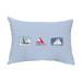 Simply Daisy 14 x 20 Boat Trio Blue Nautical Decorative Outdoor Pillow