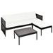 vidaXL Patio Furniture Set Conversation Set Sectional Sofa with Table Rattan