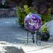 Alpine Corporation 10 Light up Glass Gazing Ball and Stand Violet