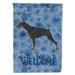 Carolines Treasures CK6187GF Doberman Pinscher Welcome Flag Garden Size Small multicolor