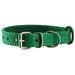 Genuine Leather Dog Collar for Smallest Dogs and Puppies 3 Sizes Green (Neck: 9.25 -11 ; 1/2 Wide)