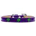 Mirage Pet 633-24 PR16 Green Palm Tree Widget Dog Collar Purple Ice Cream - Size 16