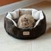 Armarkat Covered Pet Cat Bed Mocha & Beige