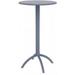 Compamia Octopus Round Patio Pub Table in Dark Gray