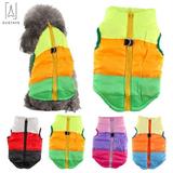 Gustave Pet Cat Dog Vest Coat Winter Warm Windproof Waterproof Cozy Dog Warm Costume Jackets for Small Medium Large Dog Green & Yellow L