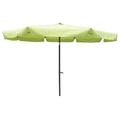 International Caravan Outdoor Aluminum Umbrella With Flaps-Color:Light Green Size:118 L x 118 W x 94 H