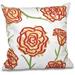 Simply Daisy 16 x 16 Spring Floral 1 Floral Outdoor Pillow Orange
