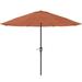 Pure Garden 9FT Outdoor Vented Patio Umbrella with Easy Crank (Orange)
