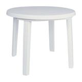 Compamia Ronda 36 Round Resin Outdoor Patio Dining Table in White