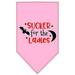 Mirage Pet 66-434 LGLPK Sucker for the Ladies Screen Print Bandana Light Pink - Large