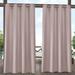 Exclusive Home Delano Heavyweight Textured Indoor/Outdoor Grommet Top Curtain Panel Pair 54 x84 Blush