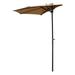 St. Kitts 9-Foot Half Round Vented Patio Wall Umbrella with Aluminum Pole