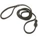 Genuine Rolled Leather Slip Dog Leash and Adjustable Choke Collar British Style Lead 6ft Long Brown Medium: 3/8 Diam
