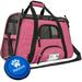 PetAmi Premium Airline Approved Soft Sided Pet Carrier Heather Pink