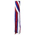 In the Breeze 4795 â€” Patriot Diagonal Windsock 40-Inch â€” Colorful Patriotic Hanging Garden Decoration â€” Red White and Blue Decor