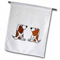 3dRose Cute and Fun Basset Hound Puppy Dogs Cartoon Polyester 1 6 x 1 Garden Flag