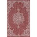 Unique Loom Antique Indoor/Outdoor Traditional Rug Rust Red/Gray 5 1 x 8 Rectangle Medallion Traditional Perfect For Patio Deck Garage Entryway