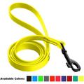 DogLine - Biothane Waterproof Dog Leash Strong Coated Nylon Webbing with Black Hardware Odor-Proof for Easy Care Clean High Performance for Small or Large Dogs(Neon Yellow: Width 3/4 | L: 48 (4ft))