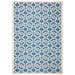 SAFAVIEH Courtyard Thurstan Geometric Indoor/Outdoor Area Rug 6 7 x 9 6 Blue/Beige