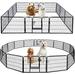 VIVOHOME Heavy Duty Foldable Metal Indoor Outdoor Exercise Pet Fence Barrier Playpen Kennel for Dogs Cats