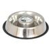 Iconic Pet Slow Feed Stainless Steel Pet Bowl For Dog or Cat Large 48 Oz