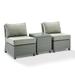 Crosley Furniture Bradenton 3 Piece Patio Conversation Set in Gray