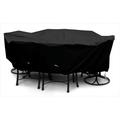 KoverRoos 71352 Weathermax Large Dining Set Cover Black - 108 L x 82 W x 28 H in.