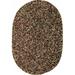 Rhody Rug SA38R060X096 Sandi 5 x 8 ft. Tweed Indoor-Outdoor Oval Braided Rug Brown