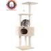 Armarkat 52-in real wood Cat Tree & Condo Scratching Post Tower Beige