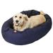Majestic Pet Poly/Cotton Bagel Pet Bed for Dogs Calming Dog Bed Washable Large Blue