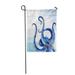 LADDKE Blue Watercolor of with Octopus with Colorful Drawn Hand Coast Antique Be Garden Flag Decorative Flag House Banner 28x40 inch