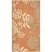 SAFAVIEH Courtyard Cindy Floral Indoor/Outdoor Area Rug 2 x 3 7 Terra Natural/Brown