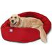 Majestic Pet Poly/Cotton Bagel Pet Bed for Dogs Calming Dog Bed Washable Large Red