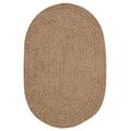 10 Peanut Brown Round Handmade Braided Area Throw Rug