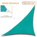 Sunshades Depot 12 x 16 x 20 Sun Shade Sail Right Triangle Permeable Canopy Turquoise Green Custom Size Available Commercial Standard