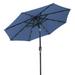 Trademark Innovations Polyester 7-foot Solar LED Patio Umbrella Blue