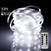 TORCHSTAR LED String Lights Color Changing Outdoor String Lights Rope Light White Battery Powered Operated with Remote Control Decorative Lighting for Patio Garden Yard Party Wedding Daylight