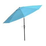 Pure Garden 10FT Patio Umbrella with Auto Tilt and Vented Canopy (Blue)