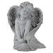 Northlight 8.75 Gray Sitting Angel with Wings Outdoor Garden Statue