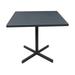 Whiteline Modern Living DT1679-GRY Grey Belle Outdoor Folding Square Dining Table Steel