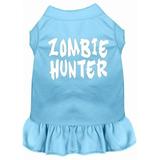 Mirage Pet 57-54 SMBBL Zombie Hunter Screen Print Dog Dress Baby Blue - Small