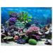 Mgaxyff Fish Tank Background Paper Fish Tank Decoration Poster PVC Adhesive Underwater Coral Aquarium Fish Tank Background Poster Backdrop Decoration Paper