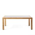 Armen Living Sienna Modern Wood Outdoor Patio Coffee Table in Natural