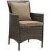 Conduit Outdoor Patio Wicker Rattan Dining Armchair (2801-BRN-MOC)