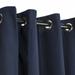 Sunbrella Canvas Navy Outdoor Curtain with Nickel Plated Grommets 50 in. x 84 in.