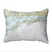 Betsy Drake Clearwater Harbor - FL Nautical Map Large Corded Indoor & Outdoor Pillow - 16 x 20 in.