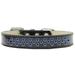 Sprinkles Ice Cream Dog Collar Blue Crystals Size Size 18 Black