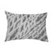 Simply Daisy 14 x 20 Shibori Stripe Gray Decorative Abstract Outdoor Pillow